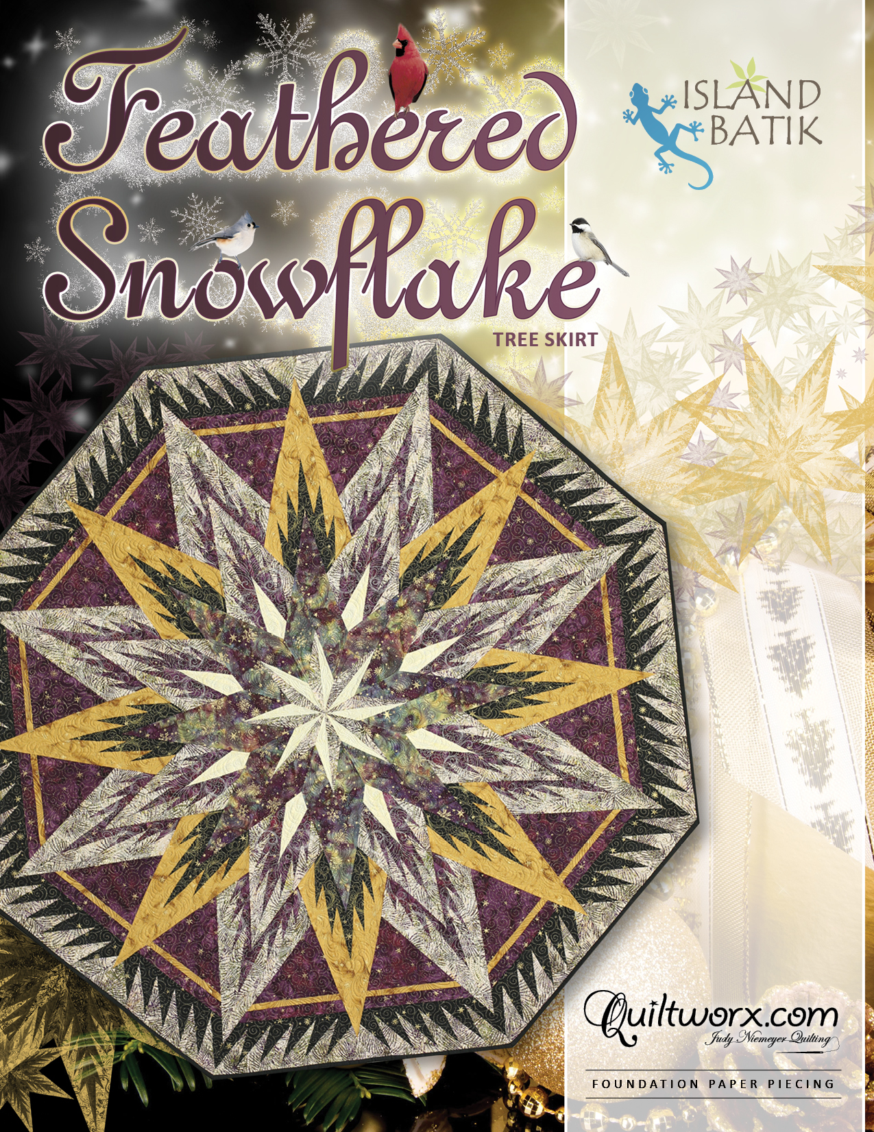 Feathered Snowflake Tree Skirt