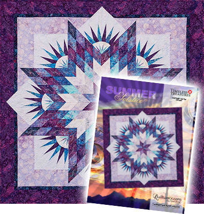Machine pieced  Crystal Star  patchwork Queen size quilt top #X-99