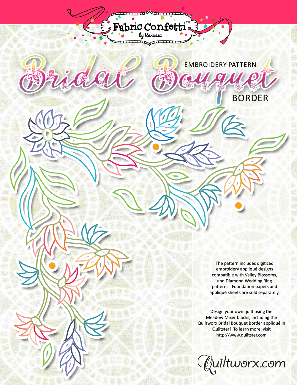 Bridal Bouquet Digitized Embroidert Design