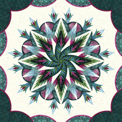 Meadow of Iris • 80" Square Island Batik: Maple Island and Summer Twilight