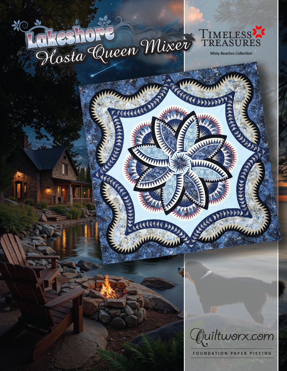 Lakeshore Hosta Queen Pattern Cover Sheet