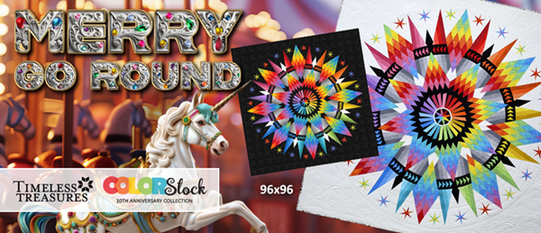 Merry Go Round 96x96 • Fabrics: Timeless Treasures - ColorStock by Judy and Judel Niemeyer