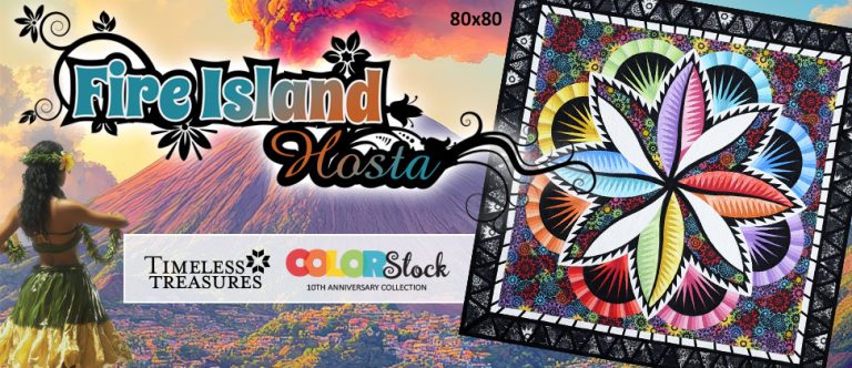 Fire Island Hosta 80x80 • Fabrics: Timeless Treasures, ColorStock by Judy and Judel Niemeyer