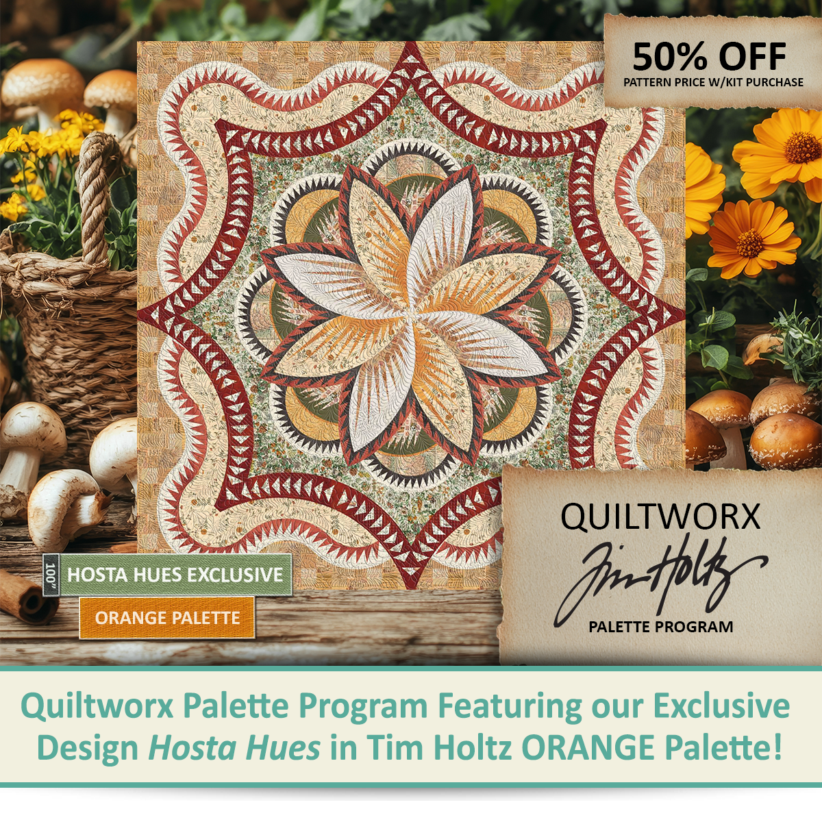 Quiltworx Tim Holtz Palette Program Specials! 50% Off the pattern price with the purchase of a kit! RED PALETTE