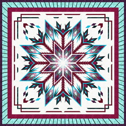 Norwegian Farmhouse • 68" Square Island Batik: Assorted Collections