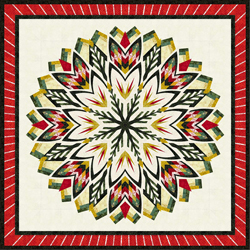 Paper Snowflake • 118" Square Timeless Treasures: Cedar and Sleighbells