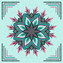 Tropical Flowers • 68" Square Island Batik: Tropical Bliss