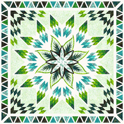 Springtime Sanctuary • 80" Square Timeless Treasures: Valley Blossoms