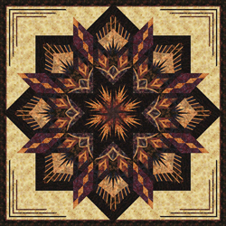 Spiced Plum • 96" Square Hoffman: Harvest Glow and assorted collections