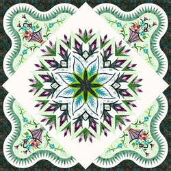 The Flower Garden • 99" Square Timeless Treasures: Valley Blossoms