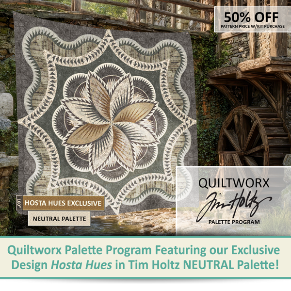 Quiltworx Tim Holtz Palette Program Specials! 50% Off the pattern price with the purchase of a kit! YELLOW PALETTE