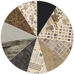 Fabrics included in the kit.