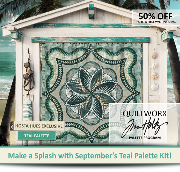 Quiltworx Tim Holtz Palette Program Specials! 50% Off the pattern price with the purchase of a kit! TEAL PALETTE