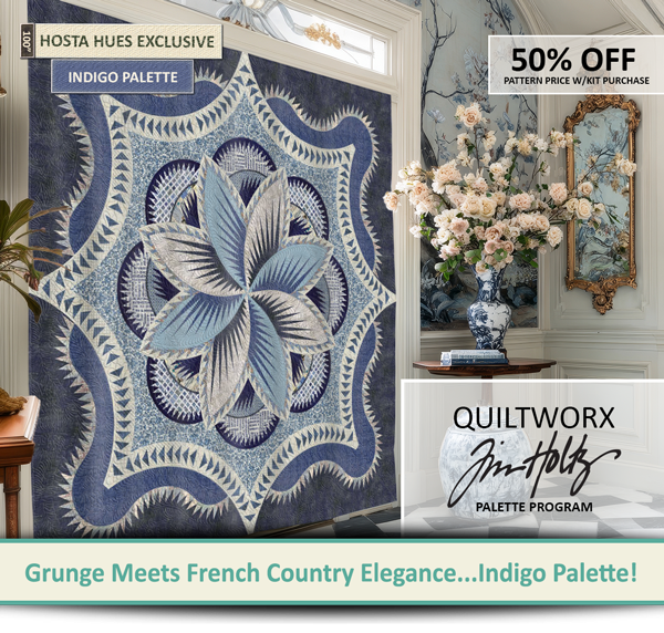 Quiltworx Tim Holtz Palette Program Specials! 50% Off the pattern price with the purchase of a kit! BLUE PALETTE