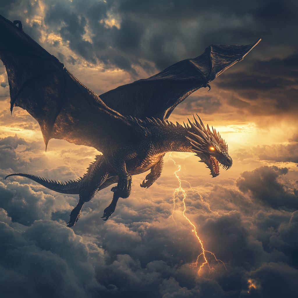 Tairn, what he would look like as described in the Fourth Wing book. Photo courtesy of AI.