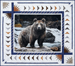 Alpine Tracks with Bear Panel in Original Colorway 68x60