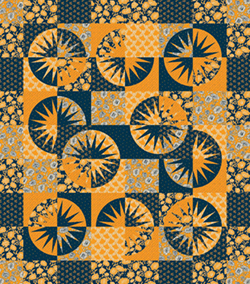 Desert Sky in Cheddar at Twilight Colorway 48x54