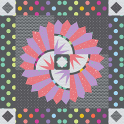 Dizzy Dresden in Tula Pink Colorway 24x24