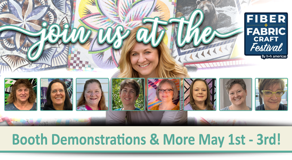 Join us at the Fiber+Fabric Craft Festival May 1-3!