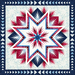 Star of Valor in Tonga Batiks 80x80
