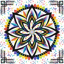 Paint Studio • 68" Square Free Spirit: Hue by Giucy Giuce
