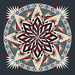 Red, White, and Blooms • 68" Square Marcus Fabrics: Assorted Collections