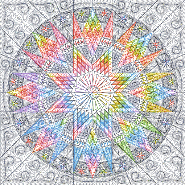 Merry Go Round Quilting Design Animation