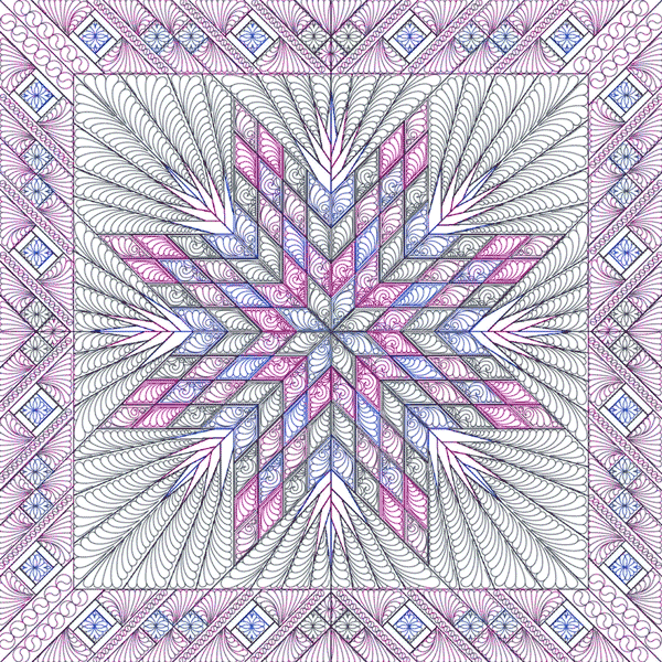 Sugar Plum Quilting Design Animation
