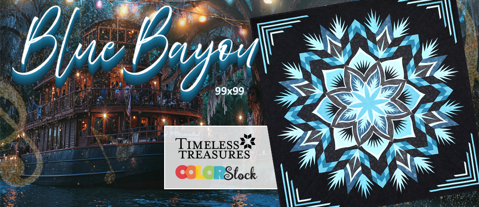 Introducing Blue Bayou featuring fabrics from Timeless Treasures' cotton ColorStock Collection